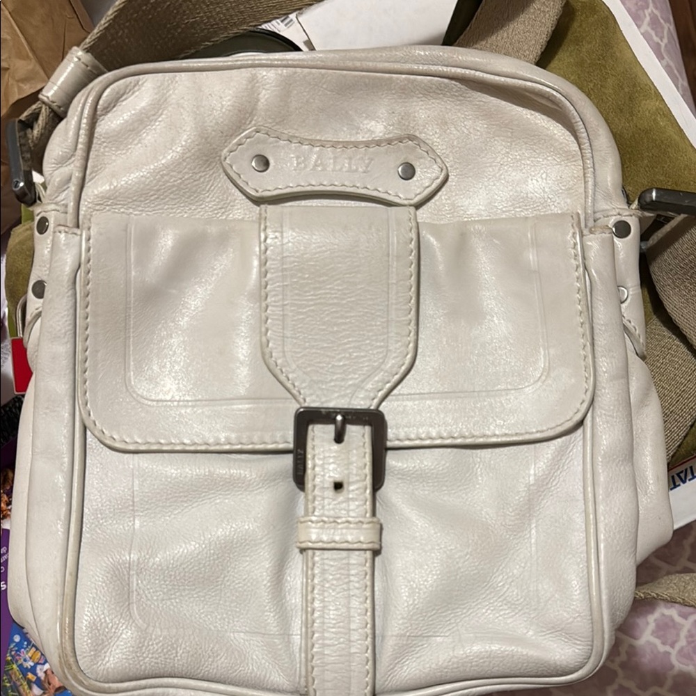 Bally White Leather ladies  Bag